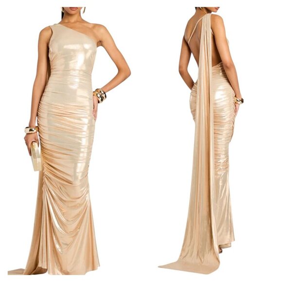 Retrofete Shannon Dress Latte XS Stretchy Bodycon NWT $698 - Picture 1 of 10